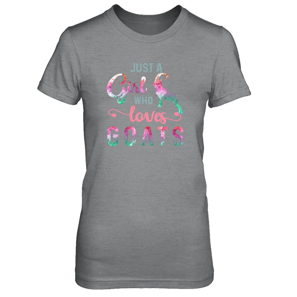 Just A Girl Who Loves Goats Goat Lover T-Shirt & Tank Top | Teecentury.com