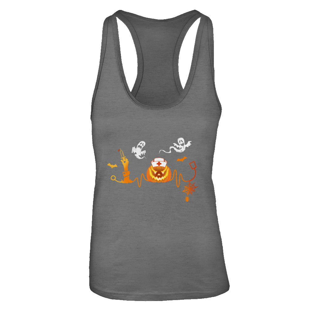 Funny Nurse Nursing Stethoscope Pumpkin Halloween T-Shirt & Tank Top | Teecentury.com