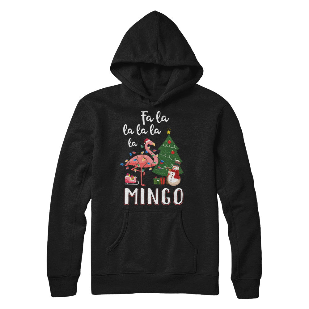 Cute Pink Flamingo Santa Hat Merry Christmas T-Shirt & Hoodie | Teecentury.com