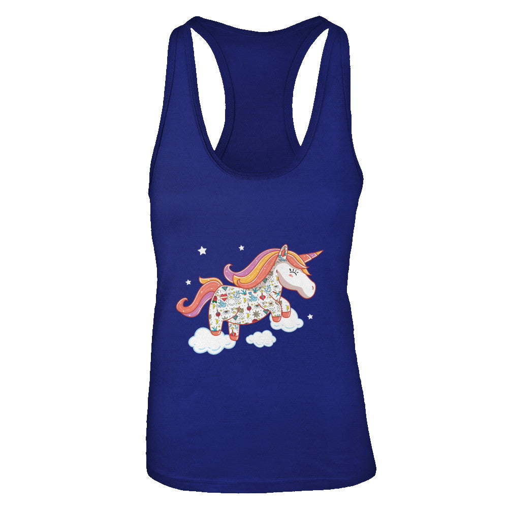 Tattooed Girl Unicorn Tattoos T-Shirt & Tank Top | Teecentury.com