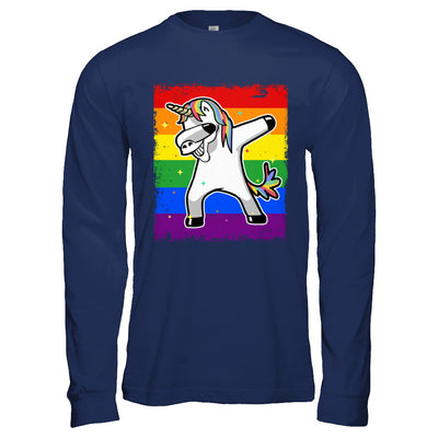 Dabbing Unicorn Lgbt Gay Pride Flag T-Shirt & Hoodie | Teecentury.com