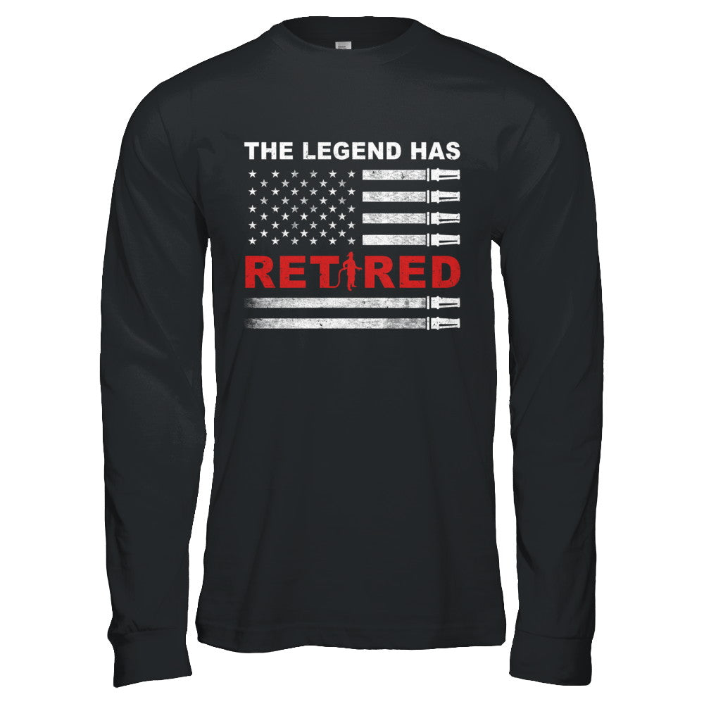 The Legend Has Retired Firefighter Retirement Gift T-Shirt & Hoodie | Teecentury.com