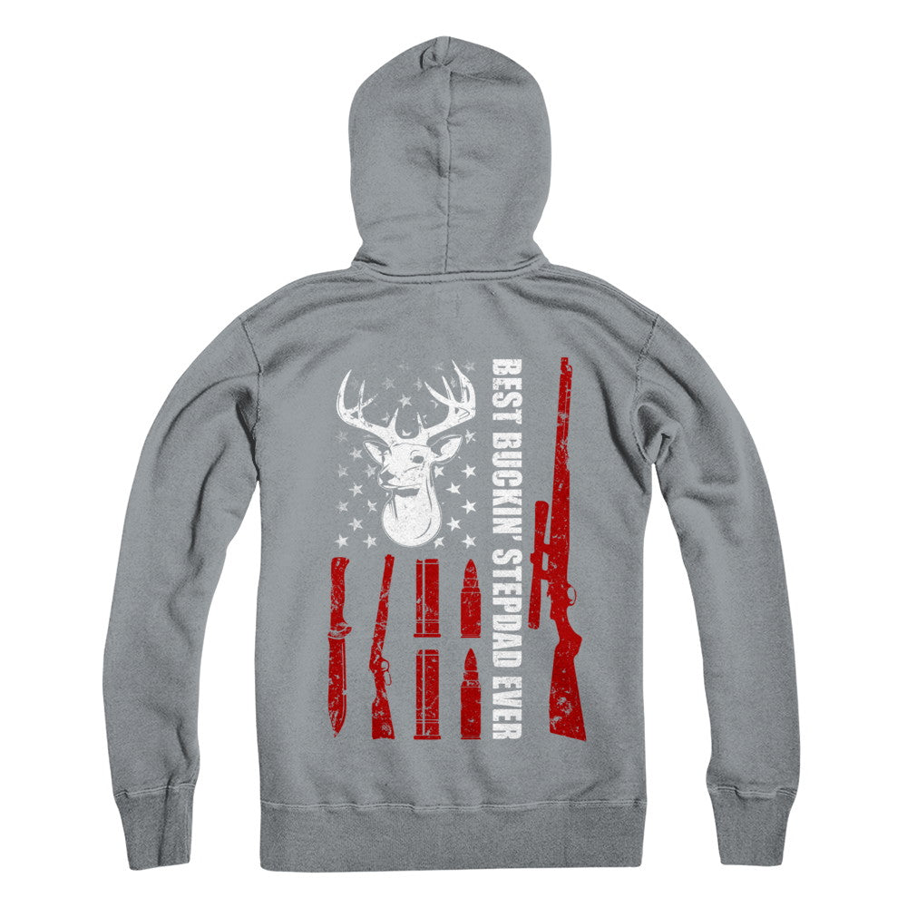 Best Buckin' Stepfather Ever Deer Hunting Stepdad Fathers Day T-Shirt & Hoodie | Teecentury.com
