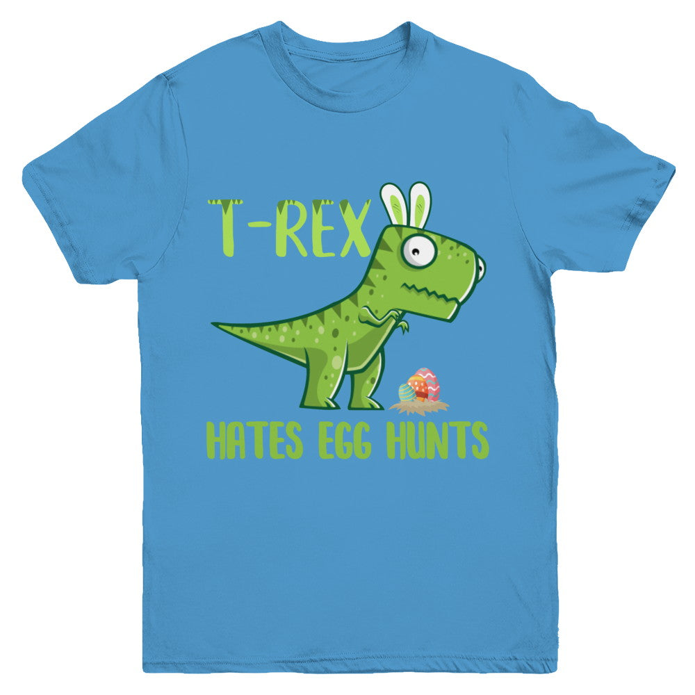 Funny Easter Bunny Dinosaur T-Rex Hates Egg Hunts Youth Youth Shirt | Teecentury.com