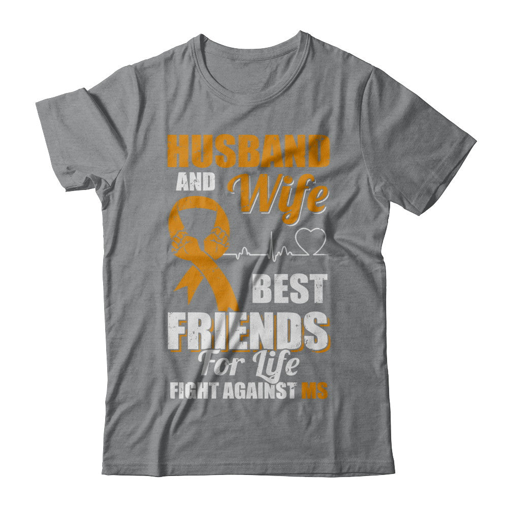 Husband & Wife Best Friends For Life Fight Against Ms T-Shirt & Hoodie | Teecentury.com