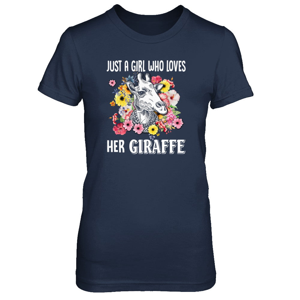 Just A Girl Who Loves Her Giraffe T-Shirt & Tank Top | Teecentury.com