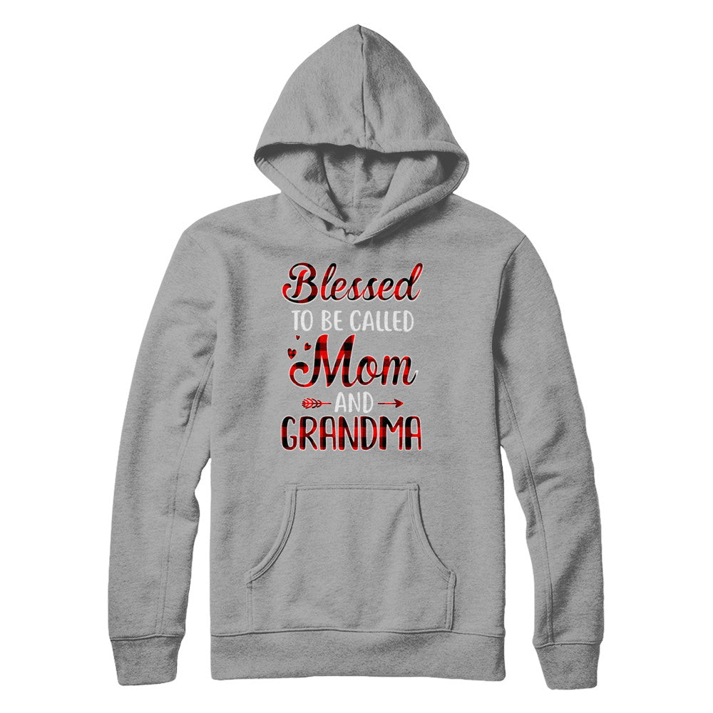Red Buffalo Plaid Blessed To Be Called Mom And Grandma T-Shirt & Hoodie | Teecentury.com