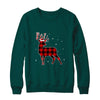 Red Plaid Deer Santa Hat Christmas Buffalo Plaid T-Shirt & Sweatshirt | Teecentury.com