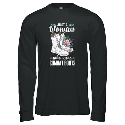 Just A Woman Who Wore Combat Boots Veteran T-Shirt & Tank Top | Teecentury.com