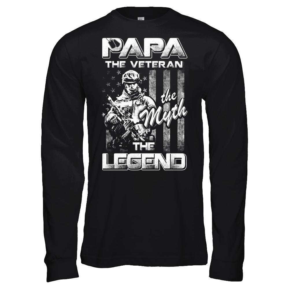 Papa The Veteran The Myth The Legend T-Shirt & Hoodie | Teecentury.com