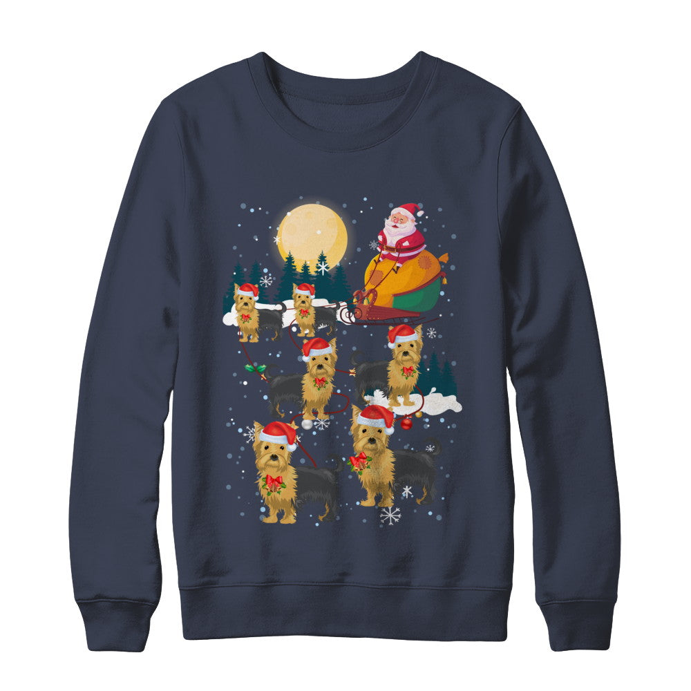 Dog Reindeer Yorkie Christmas Gift T-Shirt & Sweatshirt | Teecentury.com
