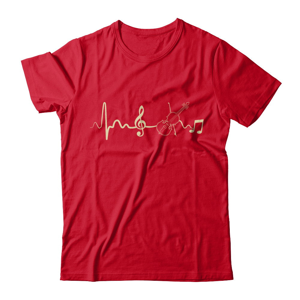 Violin Viola Cello Heartbeat Musicia T-Shirt & Hoodie | Teecentury.com