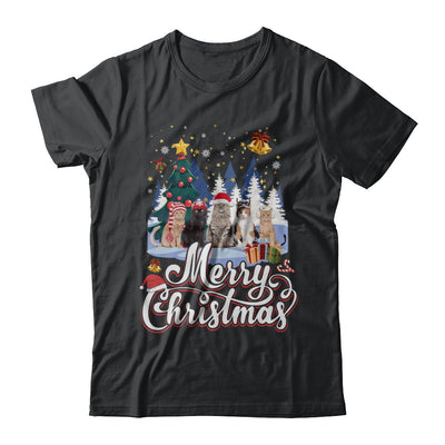 Merry Christmas Cat Women Girls Christmas Gift T-Shirt & Sweatshirt | Teecentury.com