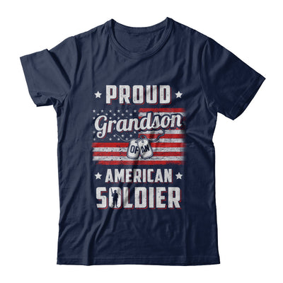 Proud Grandson Of A Soldier Army Papa Veteran T-Shirt & Hoodie | Teecentury.com