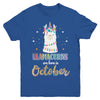 Llama Unicorn Llamacorns Born In October Birthday Gift Youth Youth Shirt | Teecentury.com