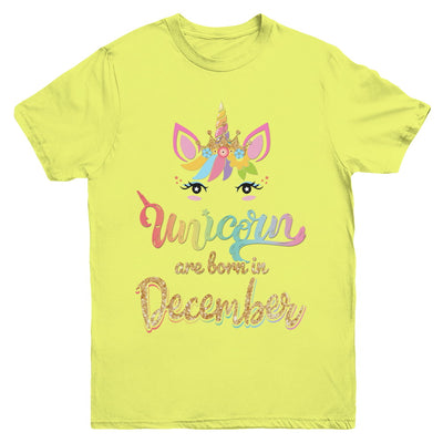 Cute Unicorns Are Born In December Birthday Gift Youth Youth Shirt | Teecentury.com