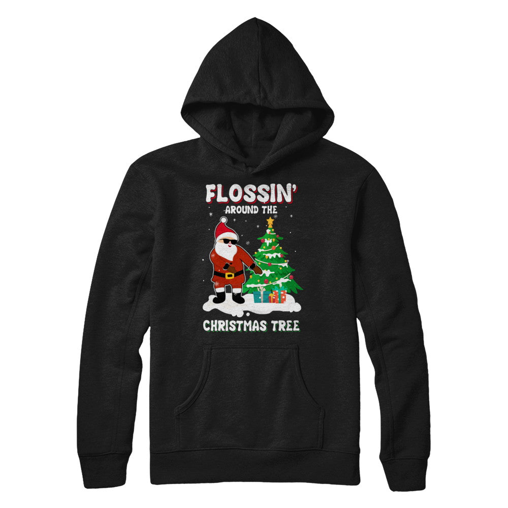 Flossin' Around The Christmas Tree Flossing Santa T-Shirt & Hoodie | Teecentury.com