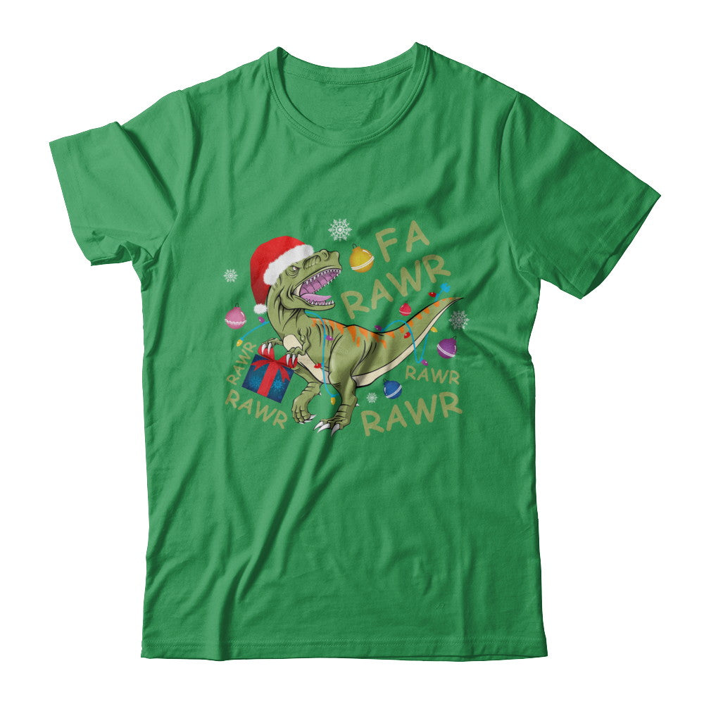 Christmas Funny Dinosaur T-Rex Claus Fa Rawr Rawr T-Shirt & Hoodie | Teecentury.com