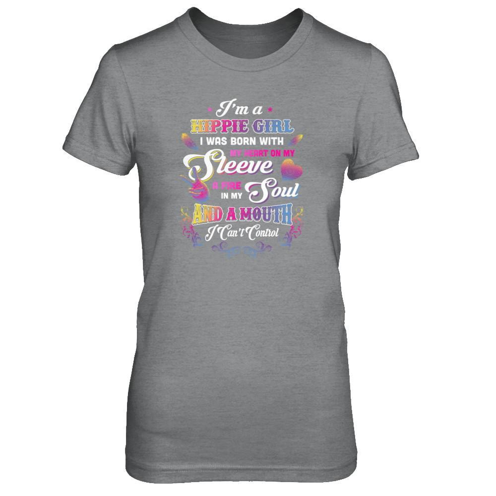 I'm A Hippie Girl I Was Born With My Heart T-Shirt & Tank Top | Teecentury.com