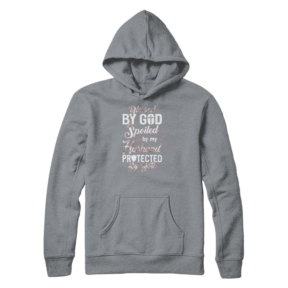 Blessed By God Spoiled By My Husband Protected By Both Wife T-Shirt & Tank Top | Teecentury.com