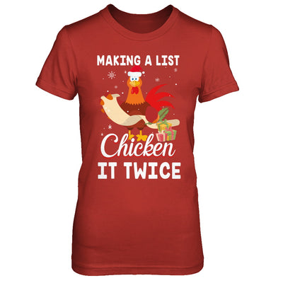 Chicken It Twice Funny Chicken Christmas T-Shirt & Sweatshirt | Teecentury.com