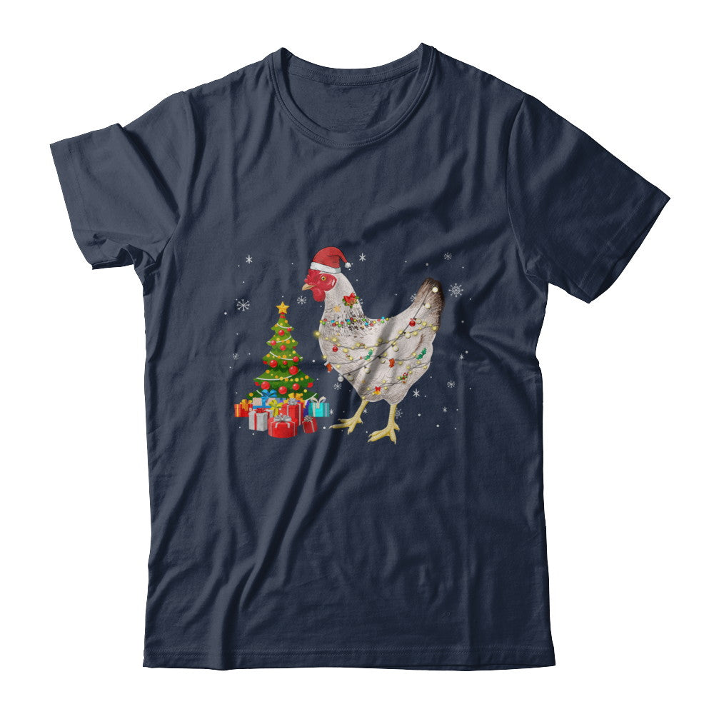 Vintage Chicken Merry Christmas Light Led T-Shirt & Hoodie | Teecentury.com