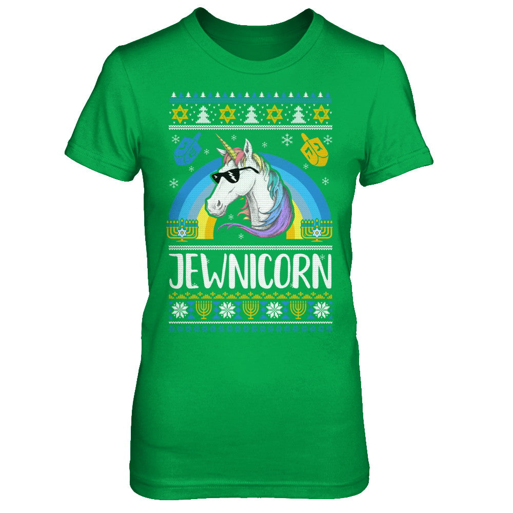Jewnicorn Funny Jewish Unicorn Hanukkah Chanukah Sweater T-Shirt & Sweatshirt | Teecentury.com