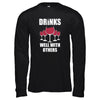 Drinks Well With Others Funny Drinking Wine T-Shirt & Tank Top | Teecentury.com