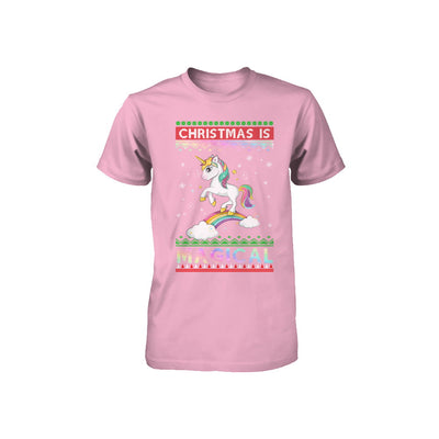 Christmas Is Magical Unicorn Ugly Christmas Sweater Youth Youth Shirt | Teecentury.com