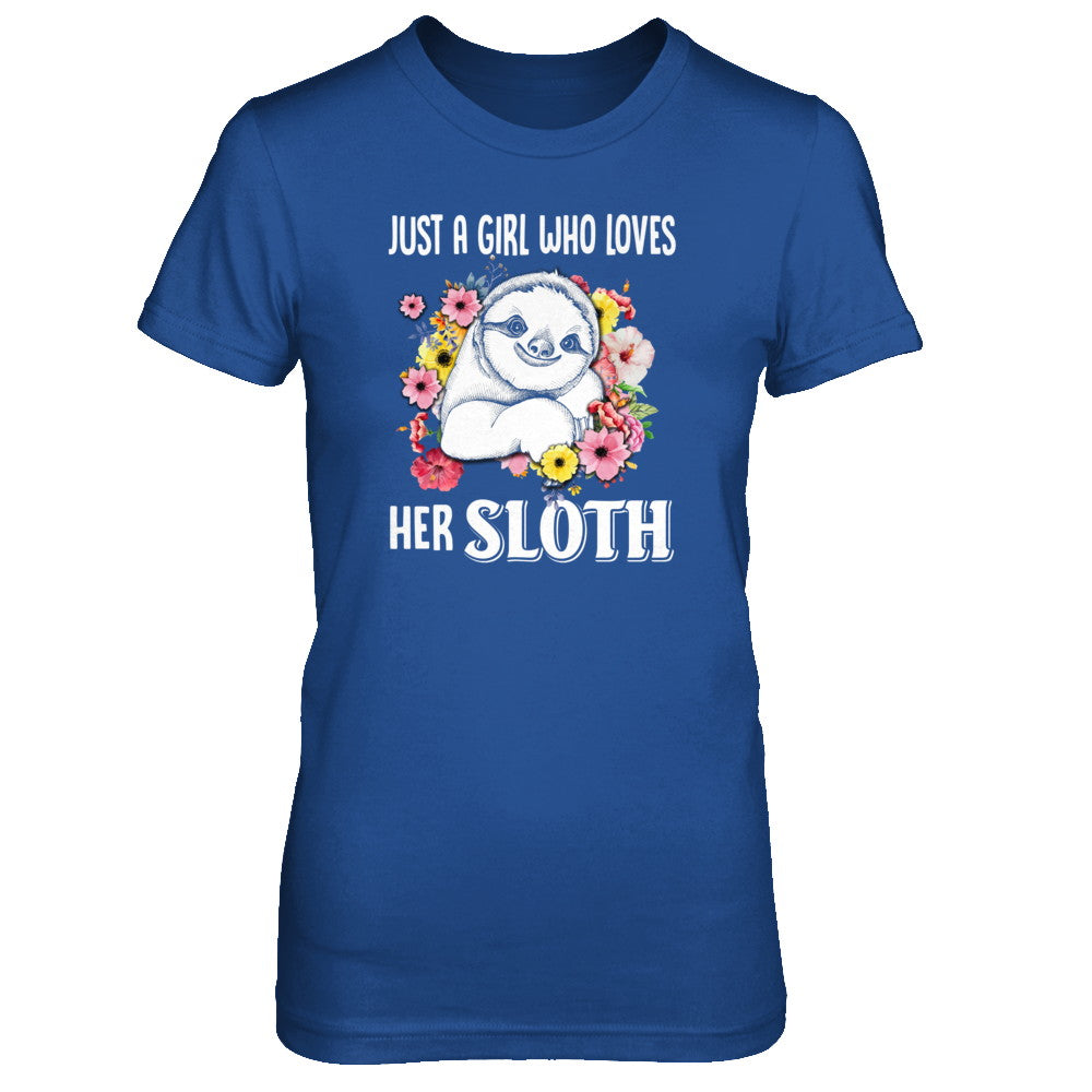 Just A Girl Who Loves Her Sloth T-Shirt & Tank Top | Teecentury.com