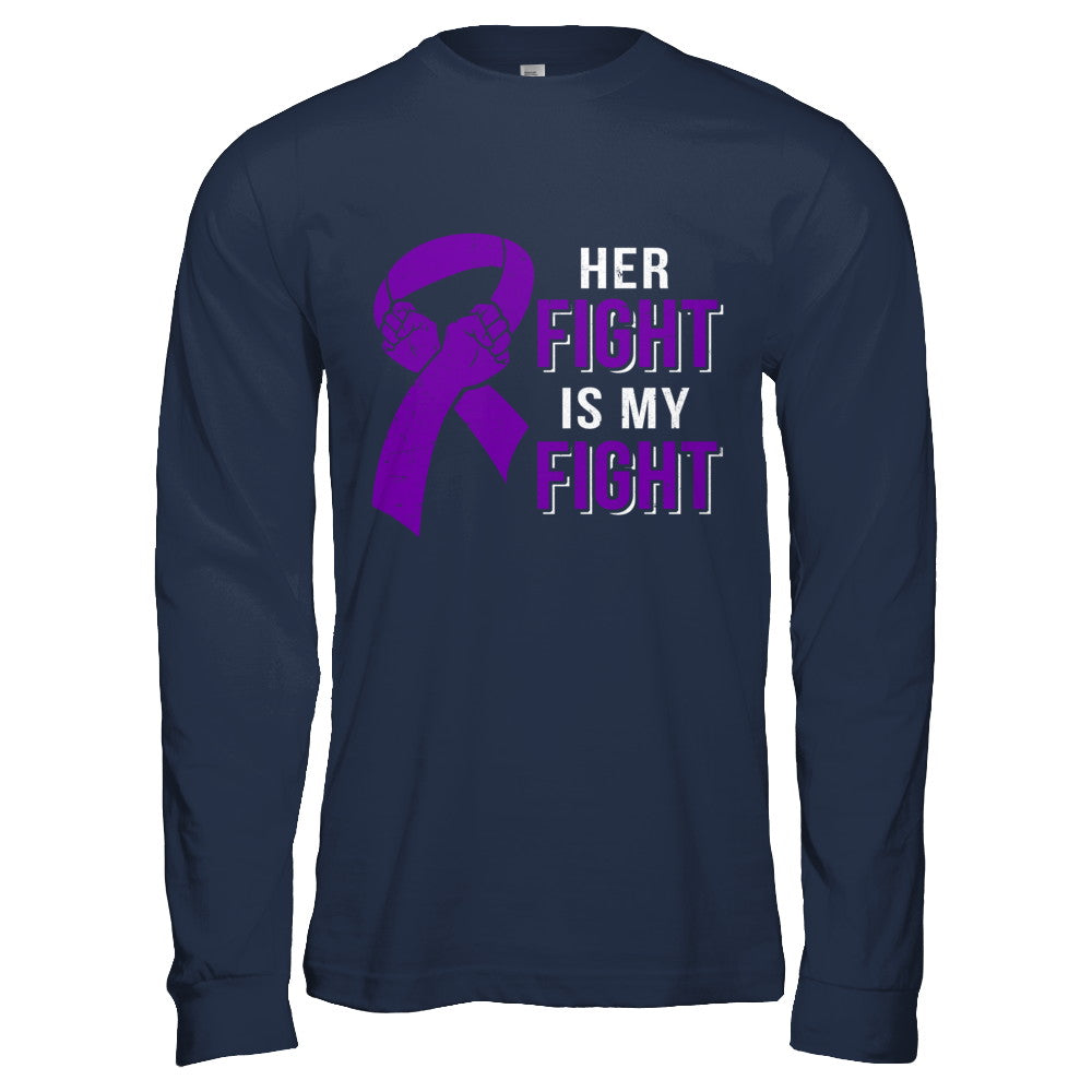 Her Fight Is My Fight Alzheimers Pancreatic Cancer Awareness T-Shirt & Hoodie | Teecentury.com