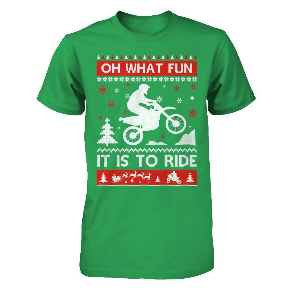 Motocross Sweater Christmas Oh What Fun It Is To Ride T-Shirt & Hoodie | Teecentury.com