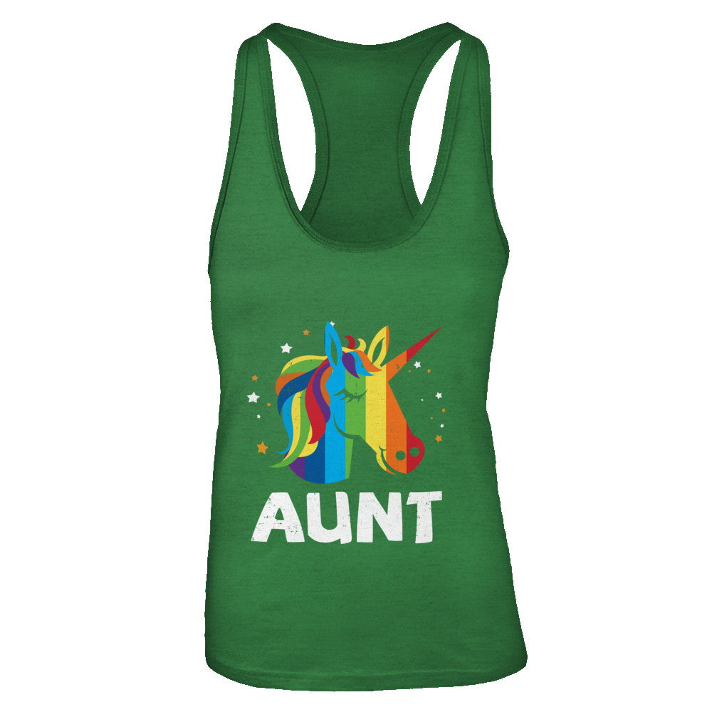 LGBT Pride Lesbian Gay Proud Aunt Unicorn T-Shirt & Tank Top | Teecentury.com