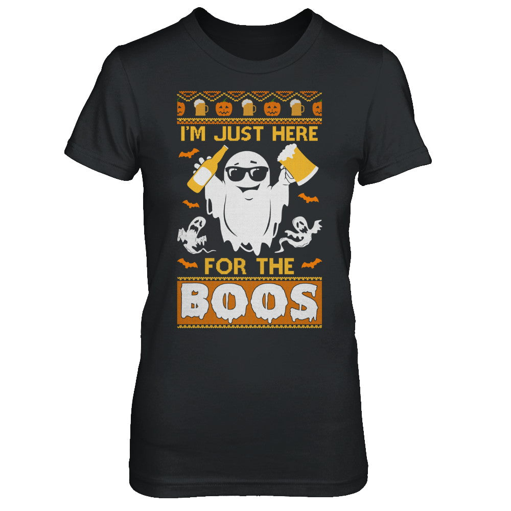 I'm Just Here For The Boos Halloween Ugly Sweater T-Shirt & Hoodie | Teecentury.com