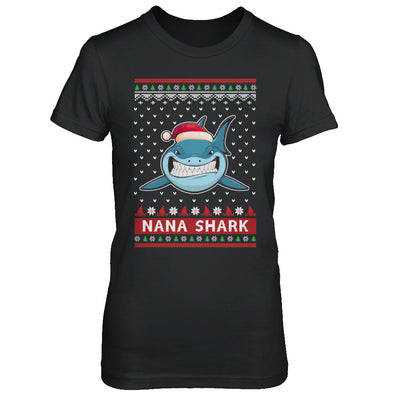 Santa Hat Nana Shark Ugly Christmas Sweater T-Shirt & Sweatshirt | Teecentury.com