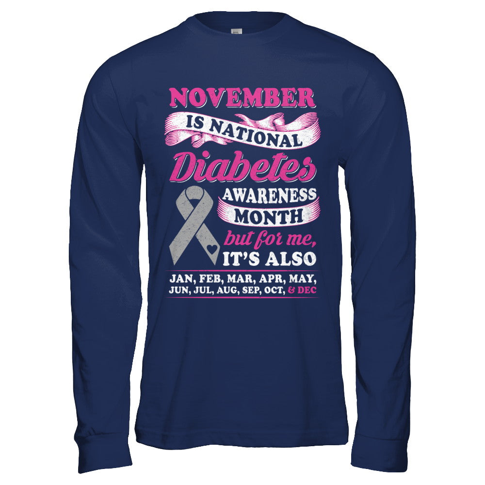 November Is National Diabetes Awareness Month T-Shirt & Hoodie | Teecentury.com