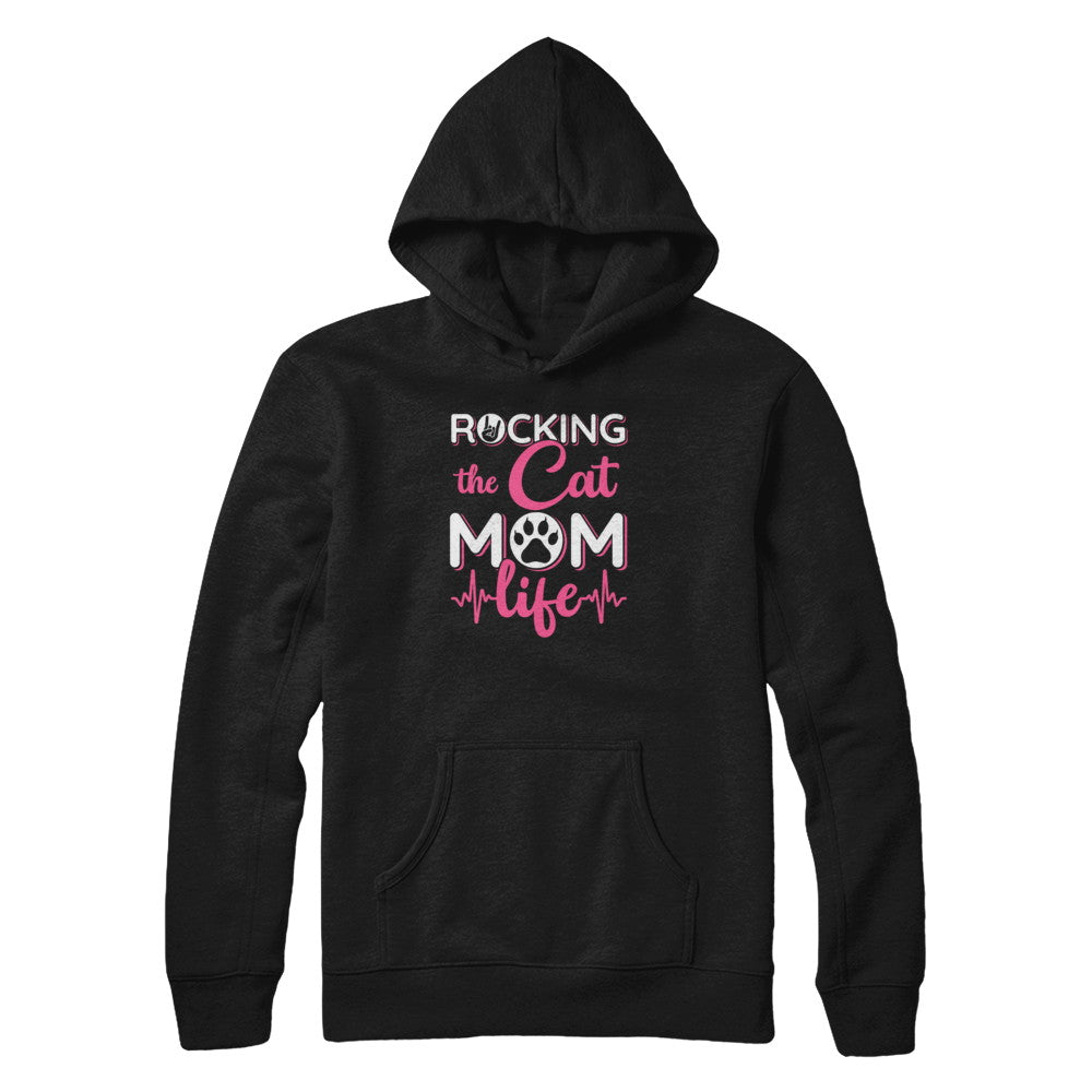 Rocking The Cat Mom Life T-Shirt & Tank Top | Teecentury.com