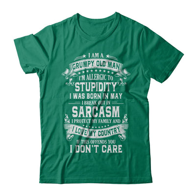 I Am A Grumpy Old Man I Was Born In May Birthday T-Shirt & Hoodie | Teecentury.com