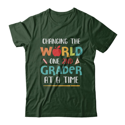 Changing The World One 2nd Grader Back To School Teacher T-Shirt & Hoodie | Teecentury.com