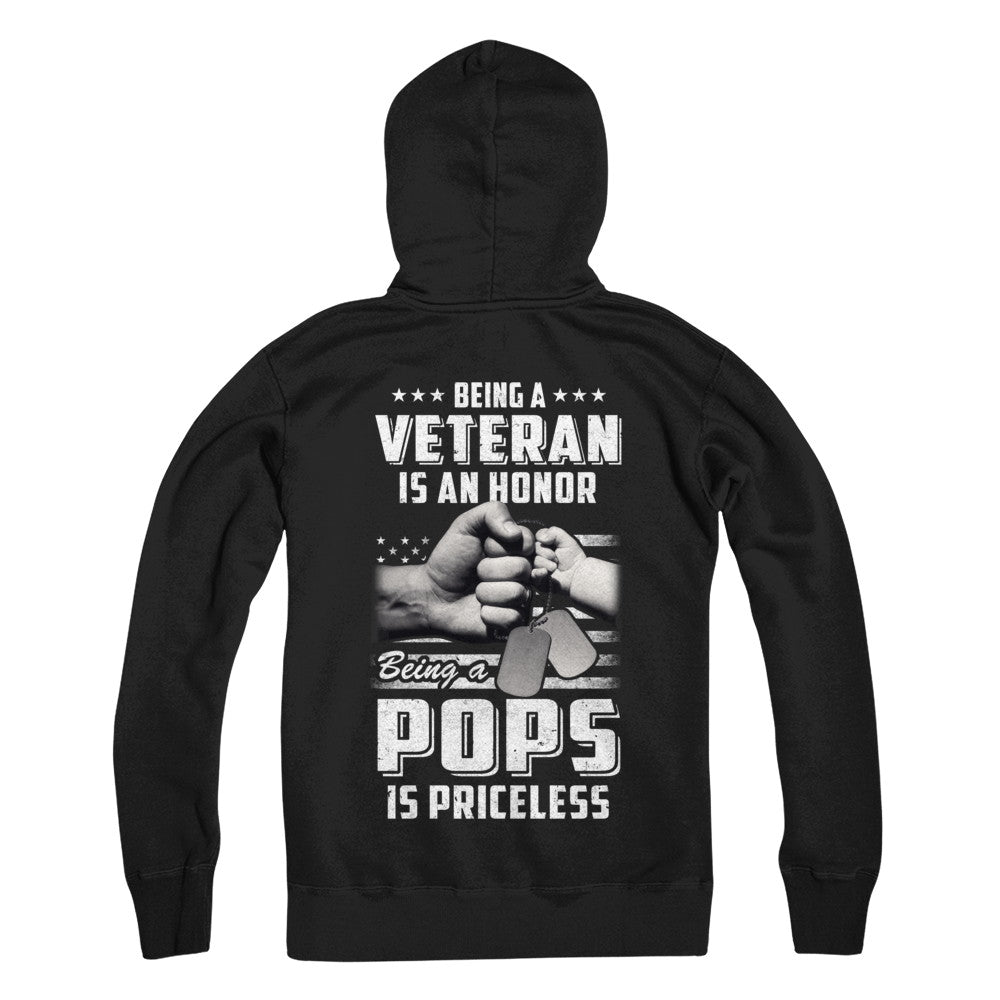 Being A Veteran Is An Honor Being A Pops Is Priceless T-Shirt & Hoodie | Teecentury.com