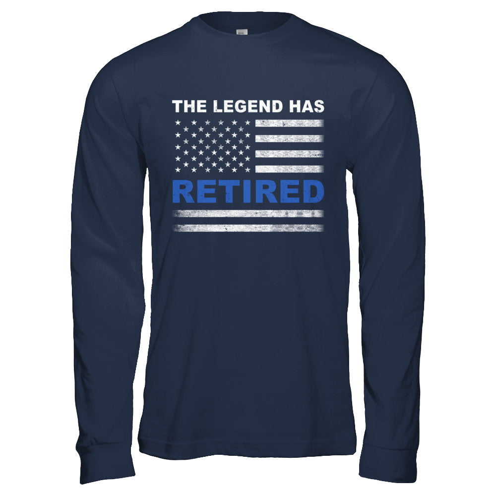 The Legend Has Retired Police Officer Retirement Gift T-Shirt & Hoodie | Teecentury.com