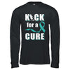 Kick For A Cure Soccer Teal Ovarian Cancer Awareness T-Shirt & Hoodie | Teecentury.com