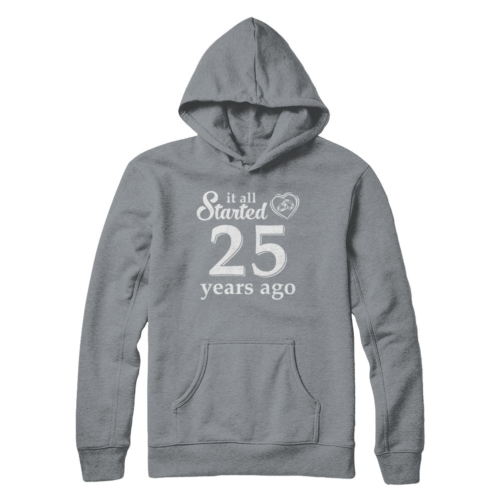25Th Wedding Anniversary Married Couples 1997 Husband Wife T-Shirt & Hoodie | Teecentury.com