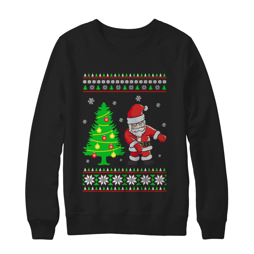Floss Dance Flossing Santa Christmas Ugly Sweater T-Shirt & Sweatshirt | Teecentury.com