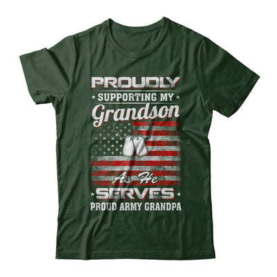 Supporting My Grandson As He Serves Proud Army Grandpa T-Shirt & Hoodie | Teecentury.com