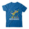 Autism Awareness Puzzle Piece Dinosaur Embrace Differences T-Shirt & Hoodie | Teecentury.com