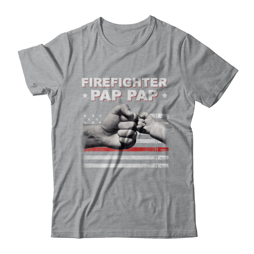 Firefighter Fireman Pap Pap American Flag Fathers Day T-Shirt & Hoodie | Teecentury.com