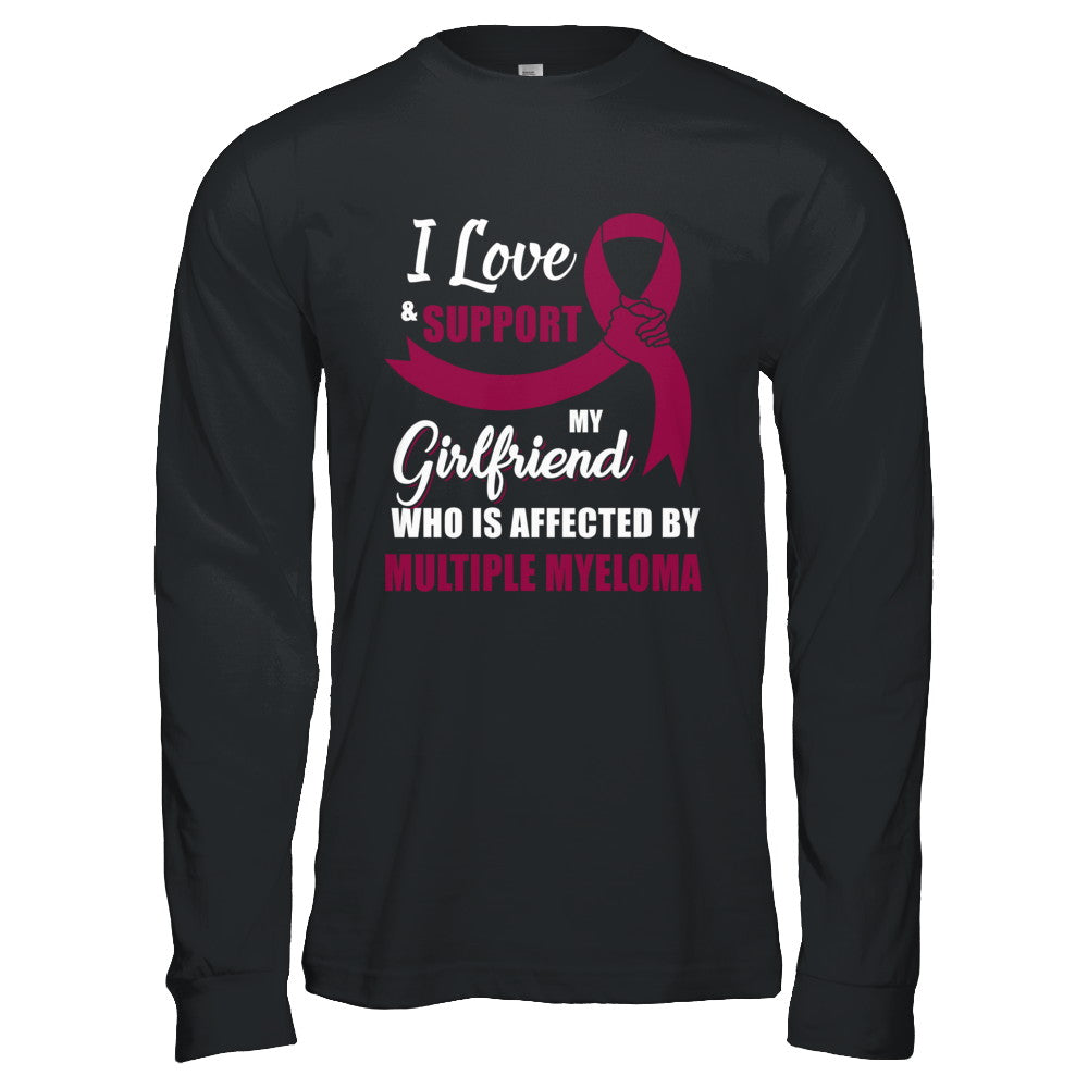 Multiple Myeloma Awareness Support Burgundy Girlfriend Boyfriend T-Shirt & Hoodie | Teecentury.com