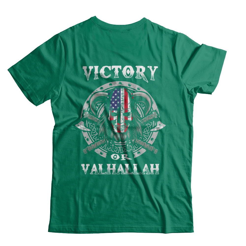 American US Flag Victory or Valhalla Viking T-Shirt & Hoodie | Teecentury.com