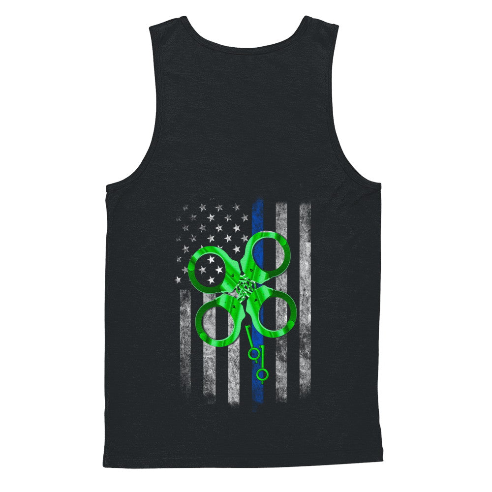 Thin Blue Line Happy St Patrick's Day Clover Police T-Shirt & Hoodie | Teecentury.com